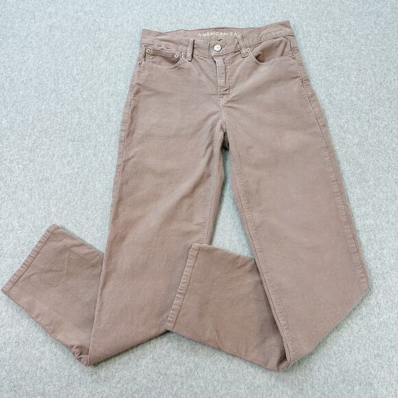 American Eagle Pants WMNS 2 Purple Corduroy Stretch 90s Straight Leg Regular Fit - Picture 2 of 7